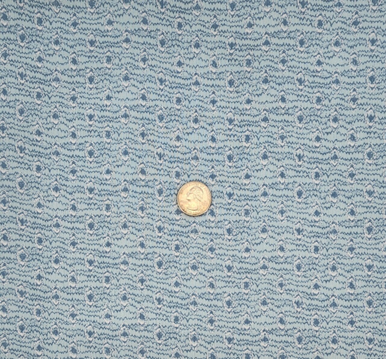 1 Yard 50/52" Wide Blue Gray Rayon Crinkle Fabric Lightweight 125 GSM Crepon Material